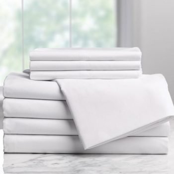 6x6 6pcs Fitted Bedsheets  With 4 Pillowcases - White