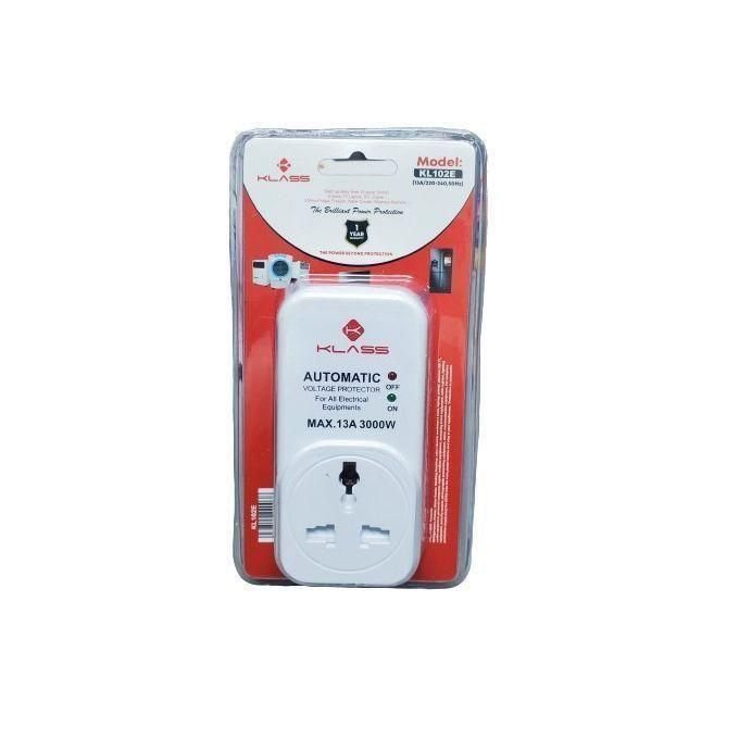 Klass TV Computer Guard Voltage Protector for Electrical Appliances – White