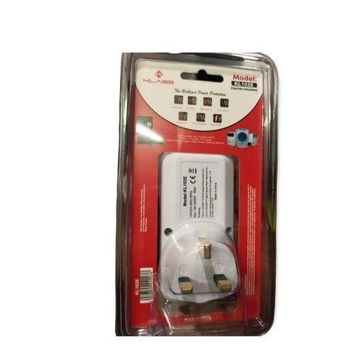 Klass TV Computer Guard Voltage Protector for Electrical Appliances – White