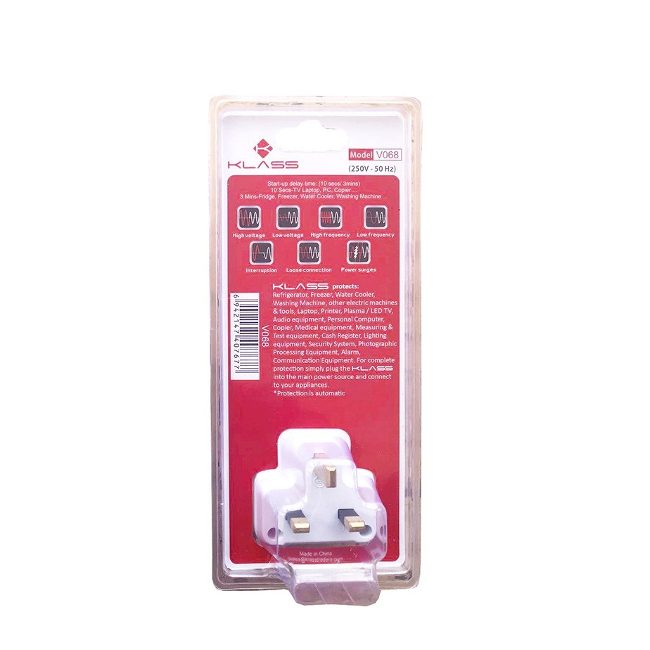 Automatic Voltage Protector for Fridge, TV, Freezer & Washing Machine – White/Red