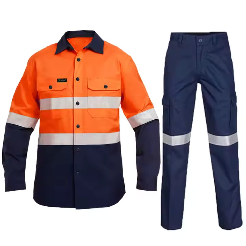 2-Piece Heavy Duty  High Visibility Construction Work Uniform Set