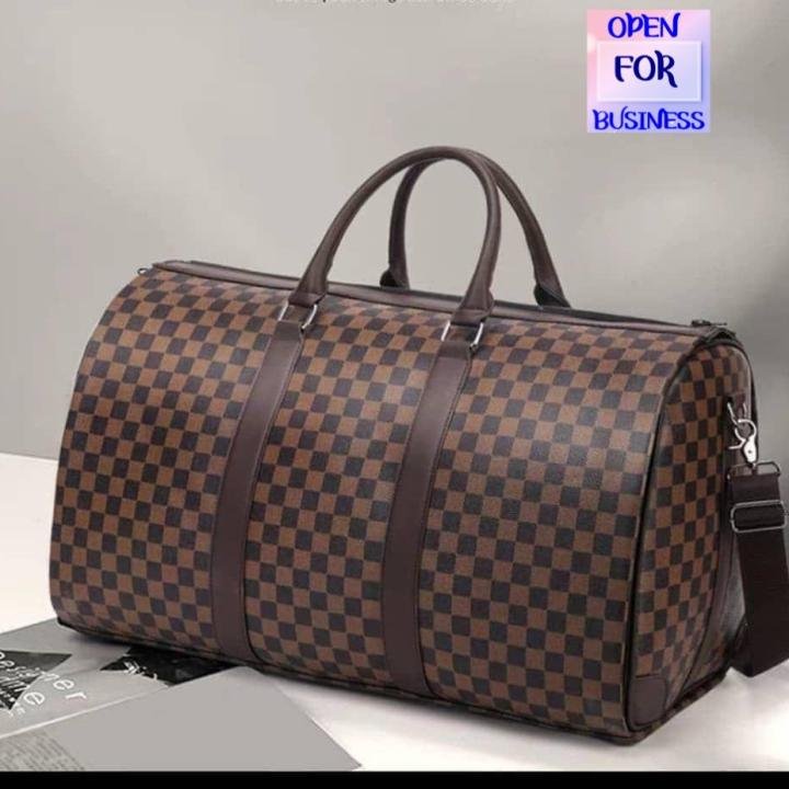 GENEVA Large Capacity Unisex Duffel Bag - Brown