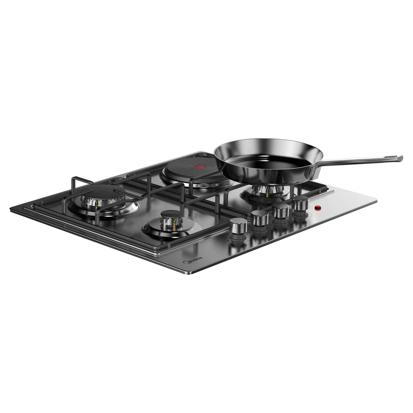 Midea 60cm Built-in Gas Hob, 3 Gas Burners 1 Electric Hot plate With Auto Ignition