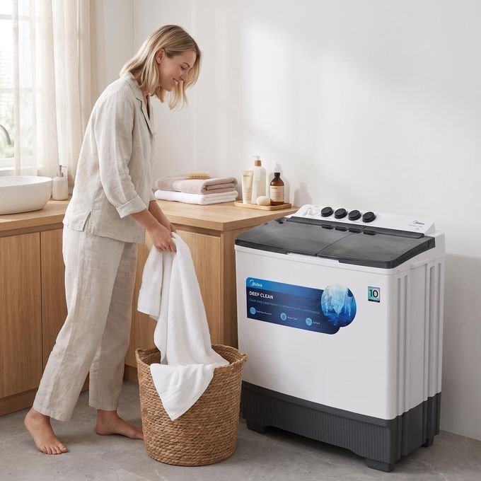 Midea 10kg Semi-Automatic Twin Tub Washing Machine