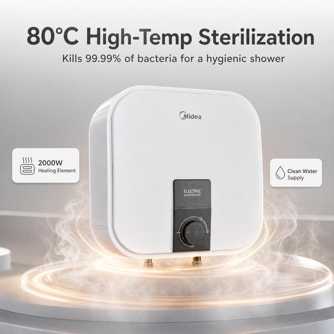 Midea D15-20VI 15L Wall-Mounted Electric Water Heater – White