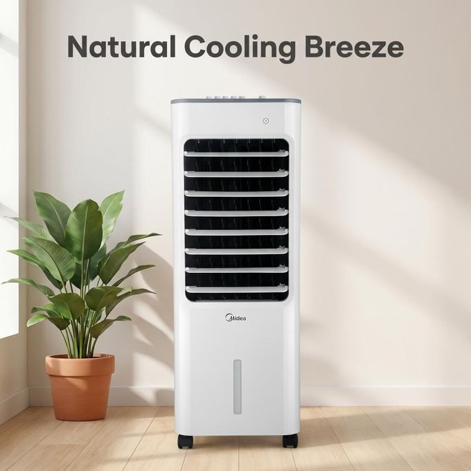 Midea 4.8L Portable Air Cooler & Humidifier – 3-Speed White