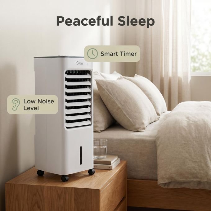 Midea 4.8L Portable Evaporative Air Cooler with 3-Speed Fan – AC100-18B