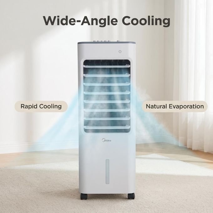 Midea 4.8L Portable Evaporative Air Cooler with 3-Speed Fan – AC100-18B