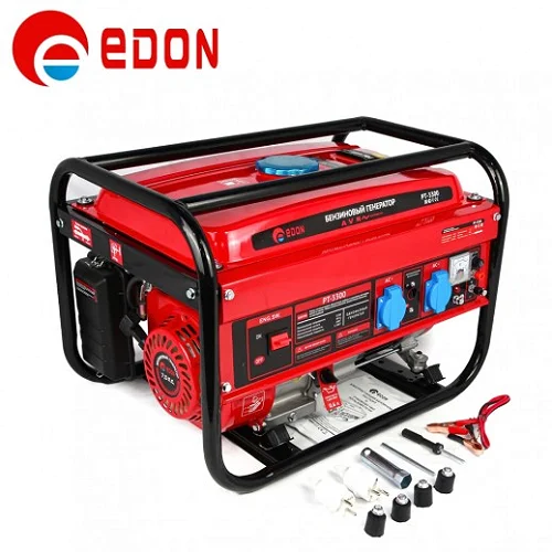 EDON 3.3 KVA Petrol Generator with Key &amp; Manual Starter - Multicolor