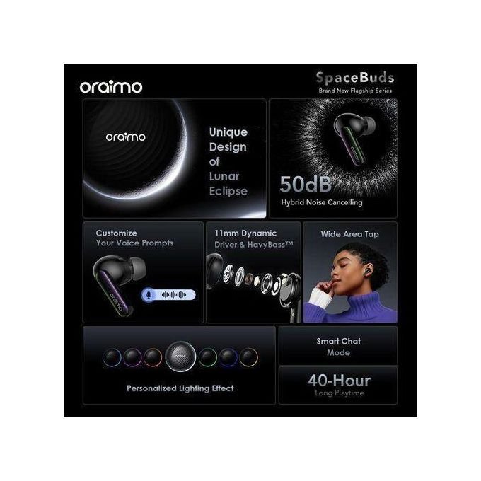 Oraimo SpaceBuds Bluetooth Earbuds with Noise Cancellation