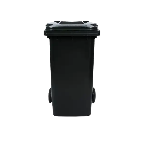 Outdoor 100L Plastic Waste Bin with Wheels