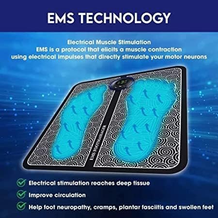 Foot Massager Electric Massage Pad – Portable Foot Muscle Stimulator Mat
