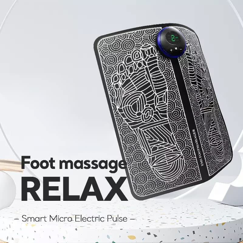 Foot Massager Electric Massage Pad – Portable Foot Muscle Stimulator Mat