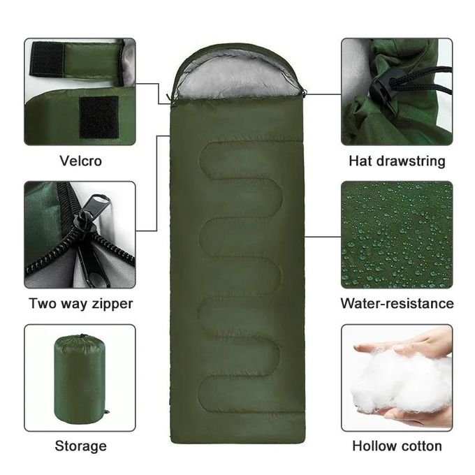 Waterproof 4-Season Camping Sleeping Bag for Hiking and Travel