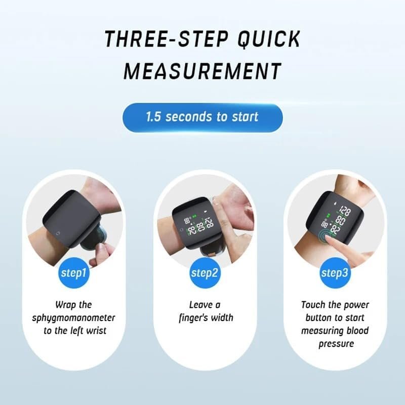 Automatic Wrist BP Monitor with Voice Reading and Digital Display