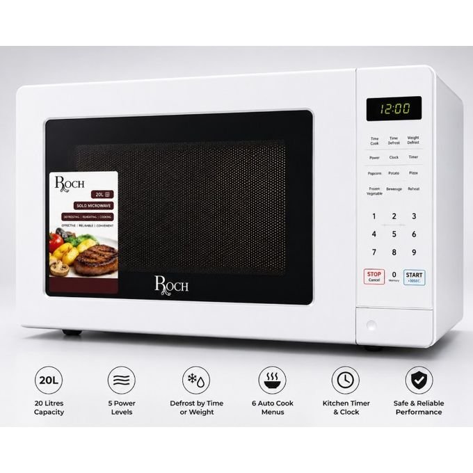 Roch 20L Digital Microwave Oven with Mirror Door