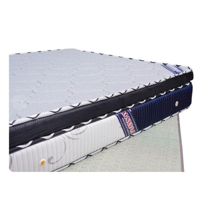 Rosefoam 6x6 12-Inch Bonnilux Spring Mattress – Multicolor