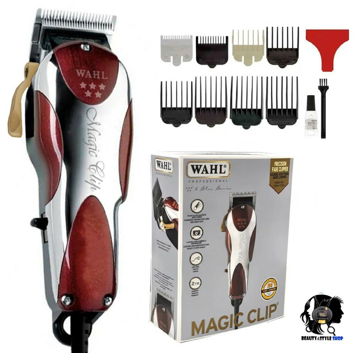 Wahl Magic Clip Corded 5 Star Professional Hair Clipper / 3 pin - Red