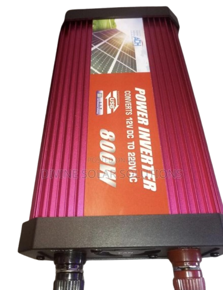12V DC Solar Inverter 800W - Maroon/Red