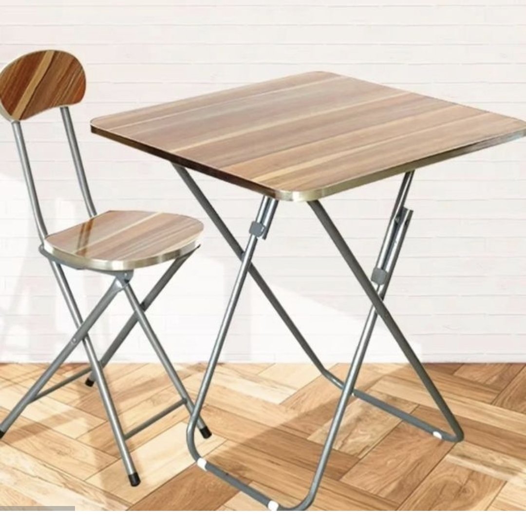 Foldable Reading Table With Foldable Chair - Multicolor