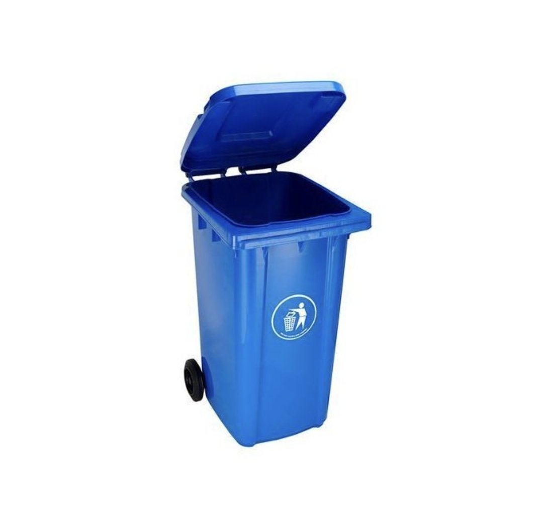 240L Plastic Waste Bin- Heavy Duty Blue