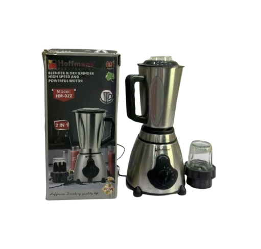 Hoffmans HM-922 Electric Blender And Grinder  Stainless Steel Blender 2-in-1