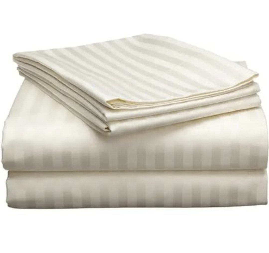 5X6 Egyptian Cotton Bedsheets 4pcs(2 flat sheets and 2 pillow cases) - White