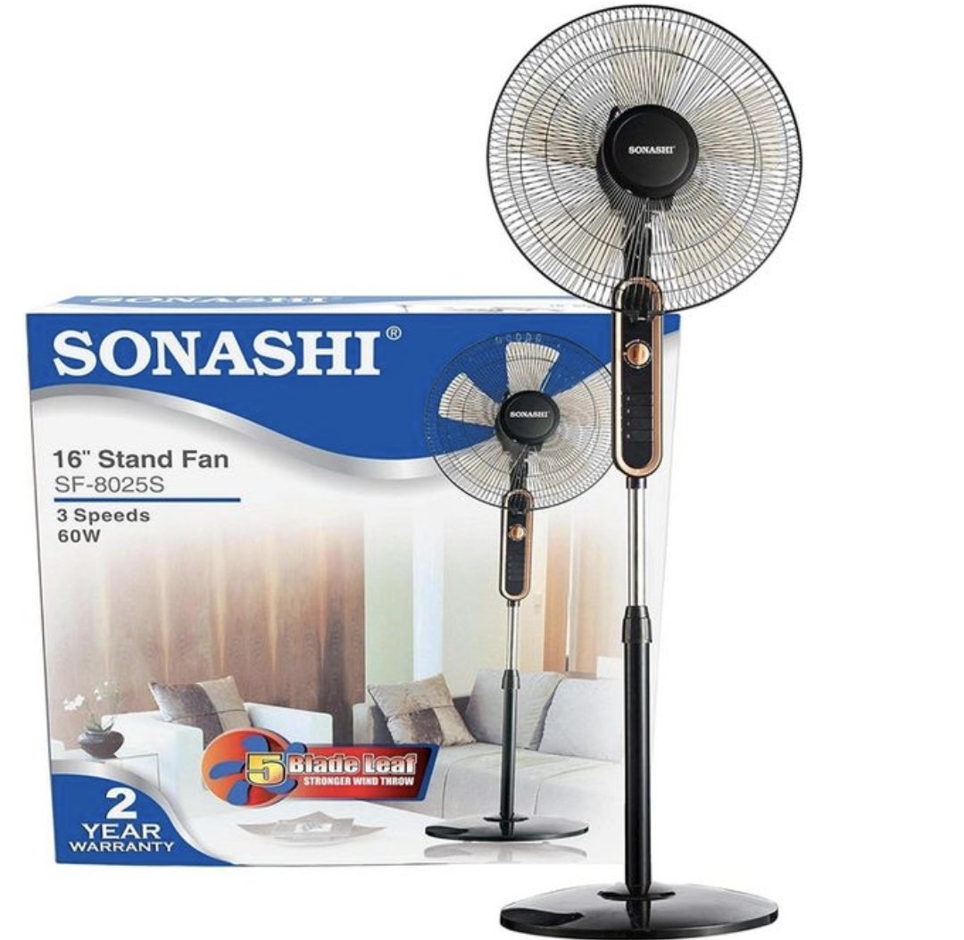 Sonashi Stand Fan 16 Inch edestal Fan With 3 Speed Switch