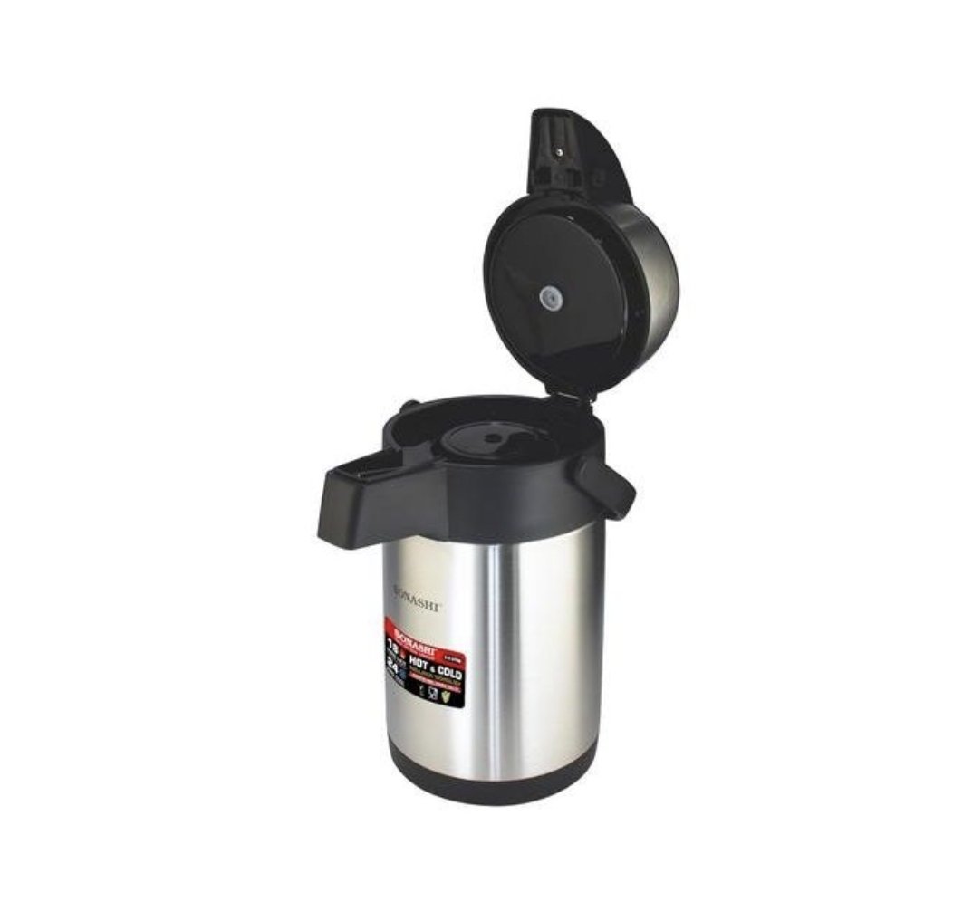 Sonashi 3.5L Hot & Cold Airpot Flasks with Stainless Steel Insulation - Silver