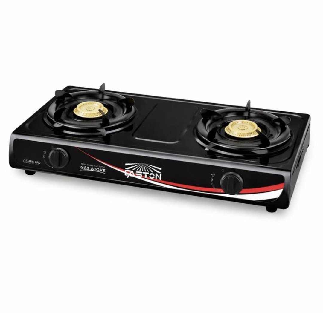 Double Burner Gas Stove Stainless Steel – Fast & Efficient Cooking- Black