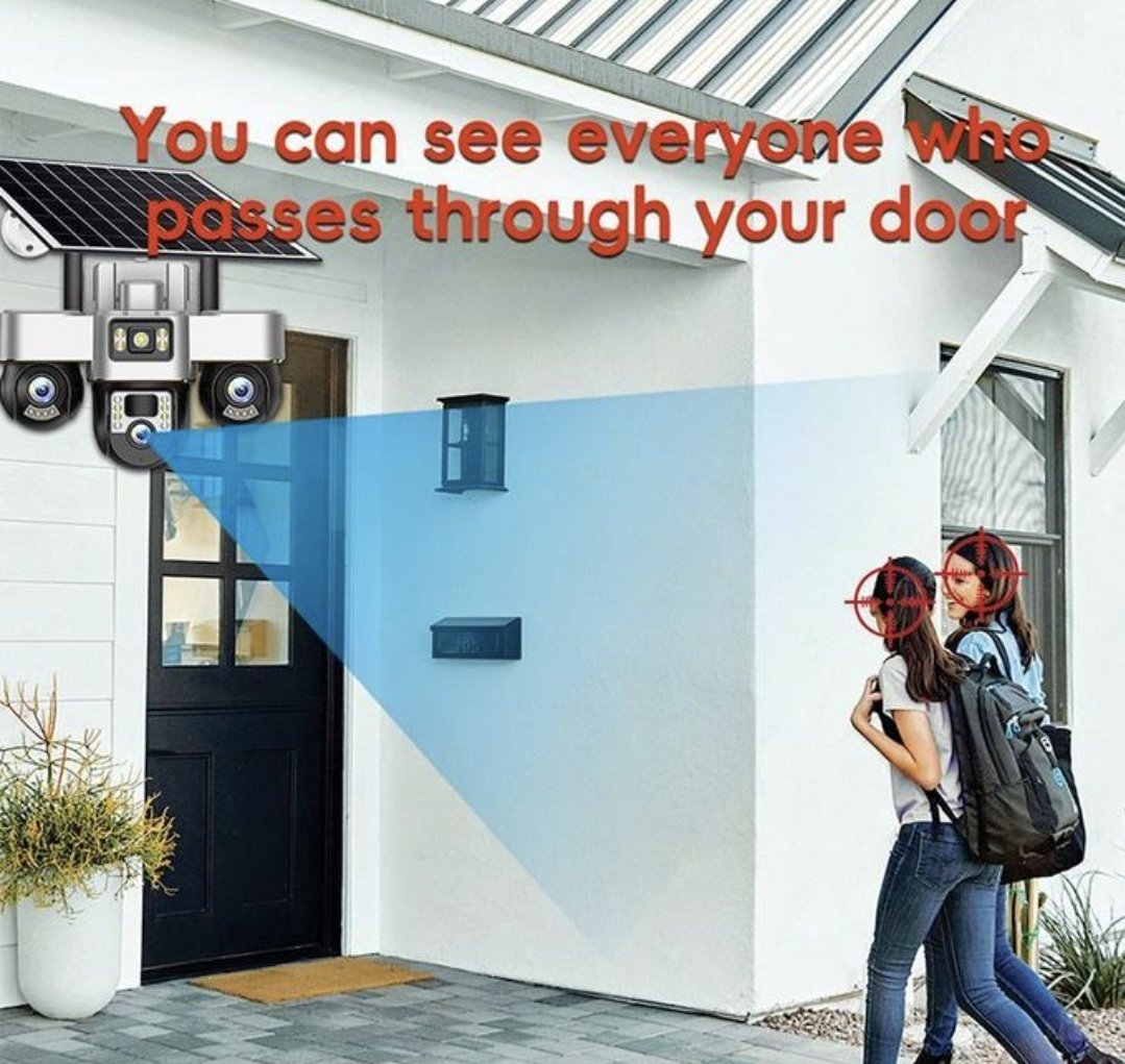 3 in 1 PTZ Solar Cameras 4G SIM Card Wireless Night Vision Smart Home Surveillance Camera 15MP Outdoor Security Protection CCTV