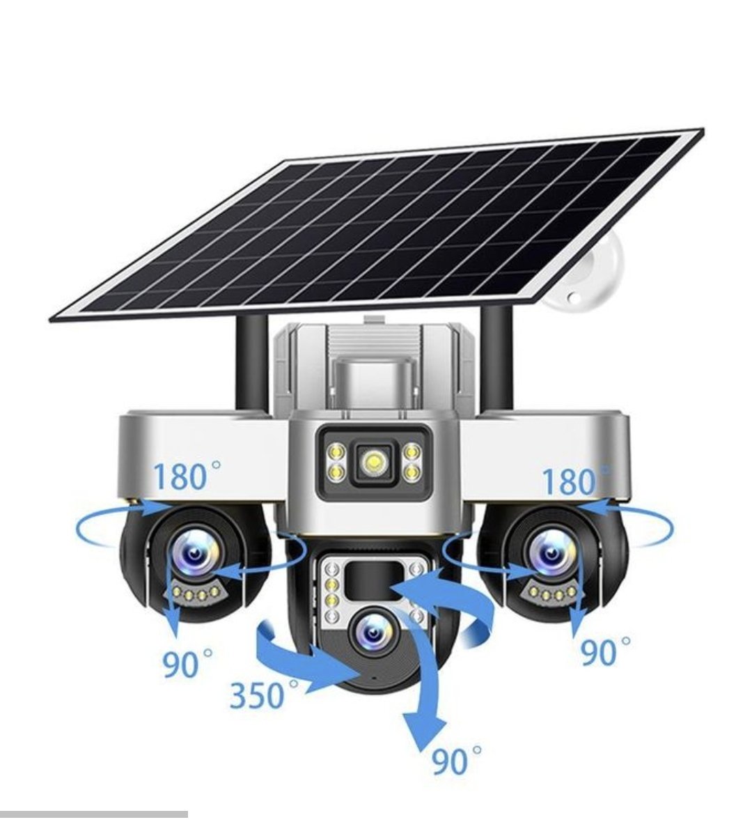 3 in 1 PTZ Solar Cameras 4G SIM Card Wireless Night Vision Smart Home Surveillance Camera 15MP Outdoor Security Protection CCTV