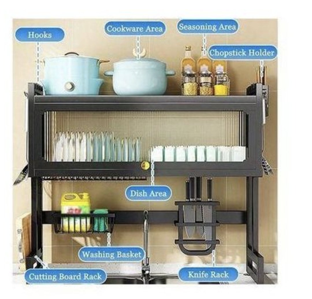 75cm - Over The Sink Dish Drying Rack Dish Drainer For Storage Kitchen Counter