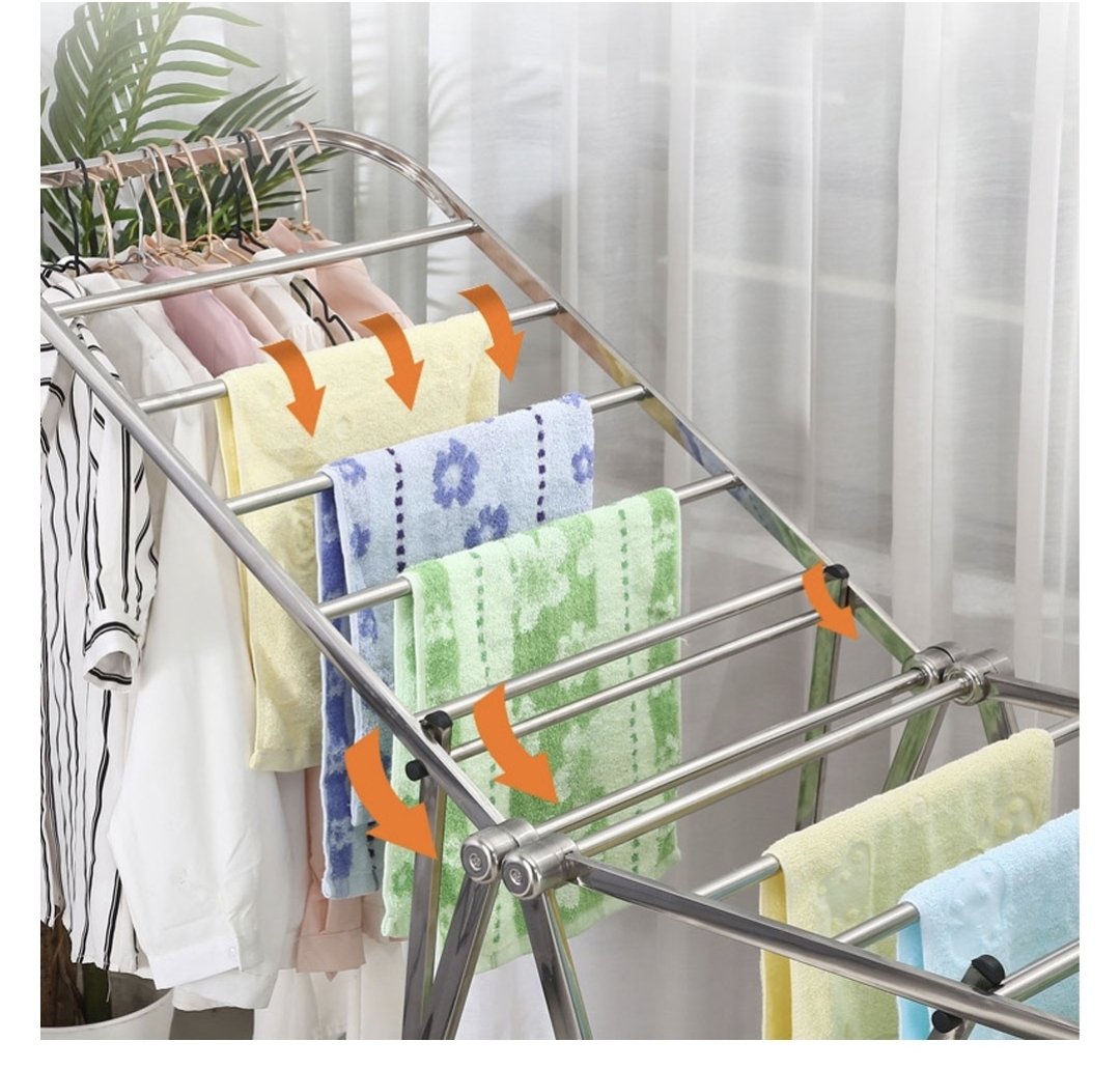 Versatile Folding Strong Metal  Stainless Steel Laundry Drying Rack