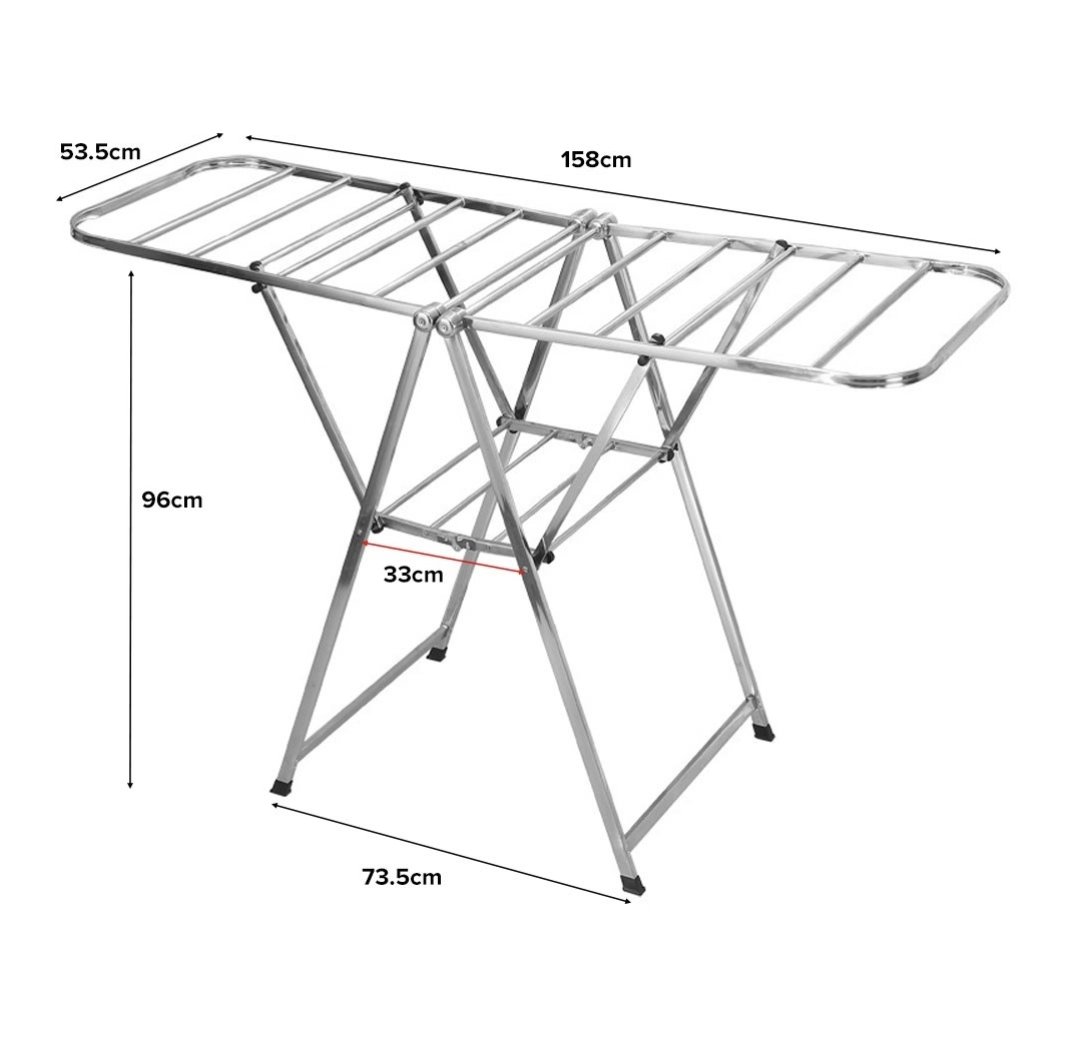 Versatile Folding Strong Metal  Stainless Steel Laundry Drying Rack