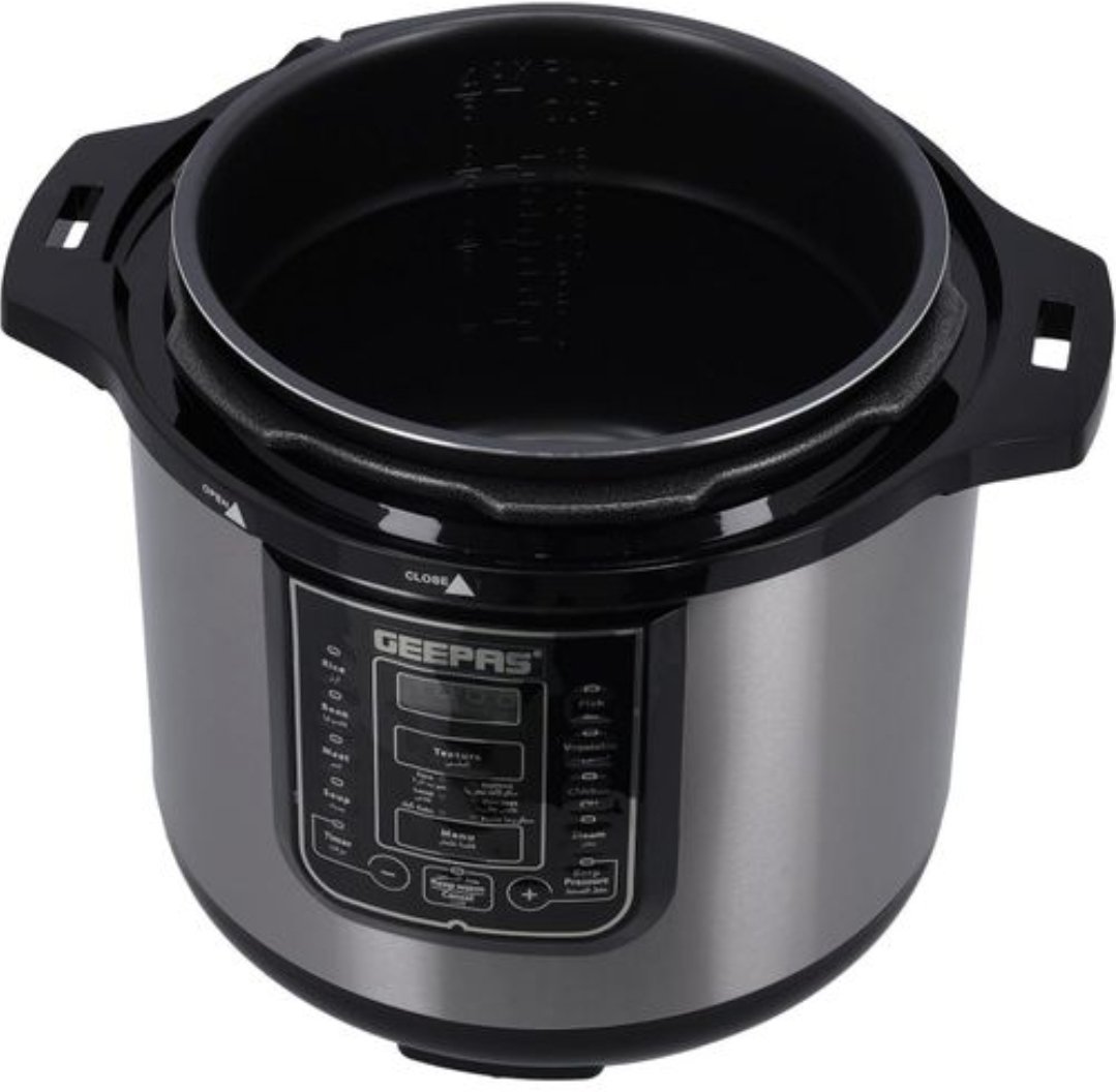 Geepass 8 Liter  Digital Electric Pressure Cooker With Steamer - Silver