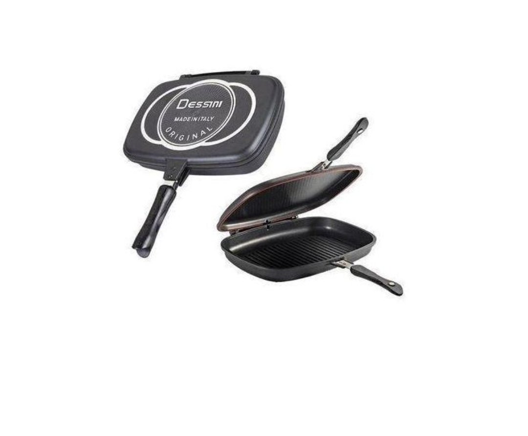 Dessini Die-Casting Double Grill Pan- 40cm - Black