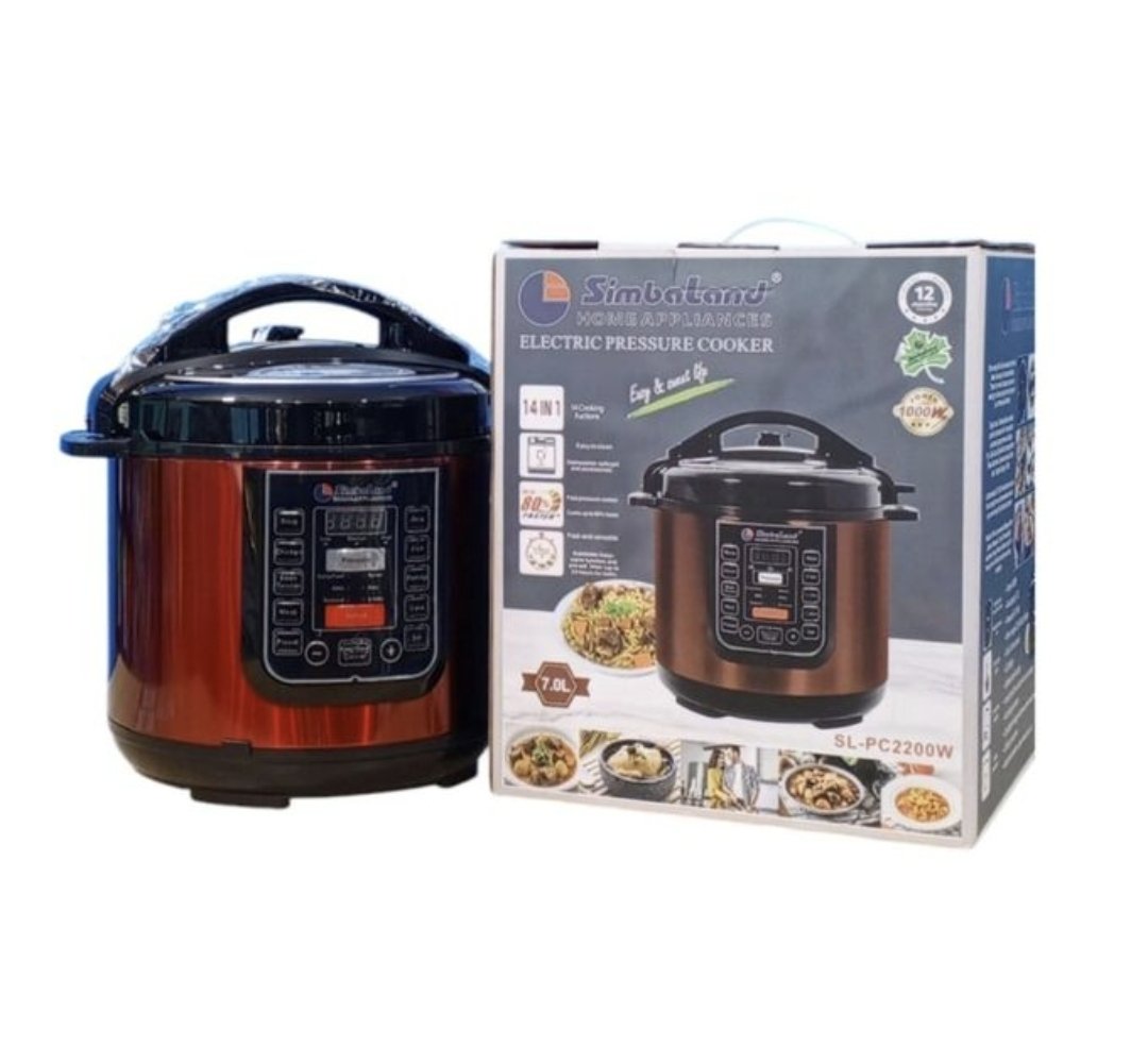 Simbaland 7.0L 14 In 1 SL - PC 2200W Digital Electric Pressure Cooker - Silver