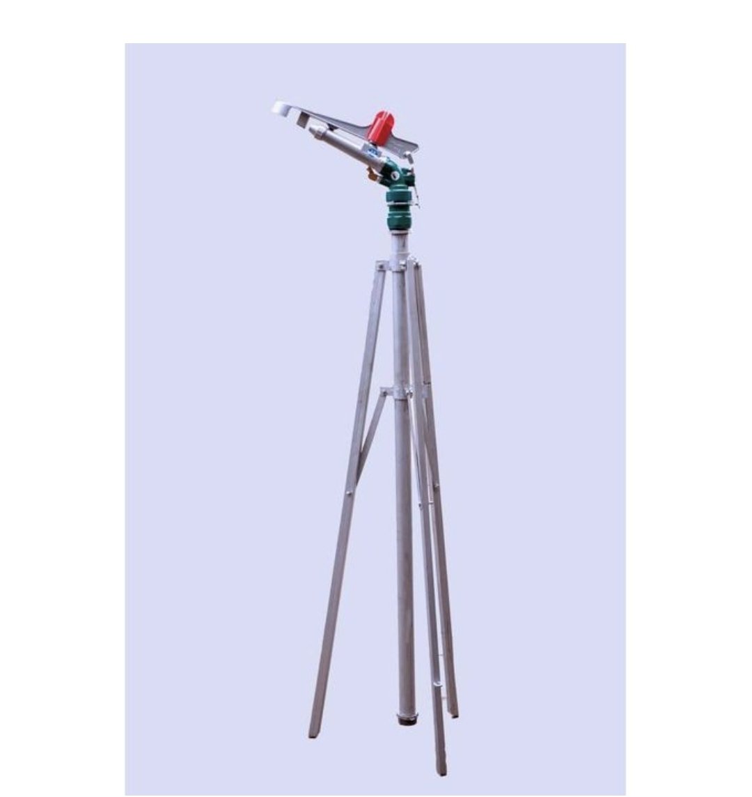 Irrigation Rain Gun Sprinkler 50M Diameter 2inch with Black Stand - Silver