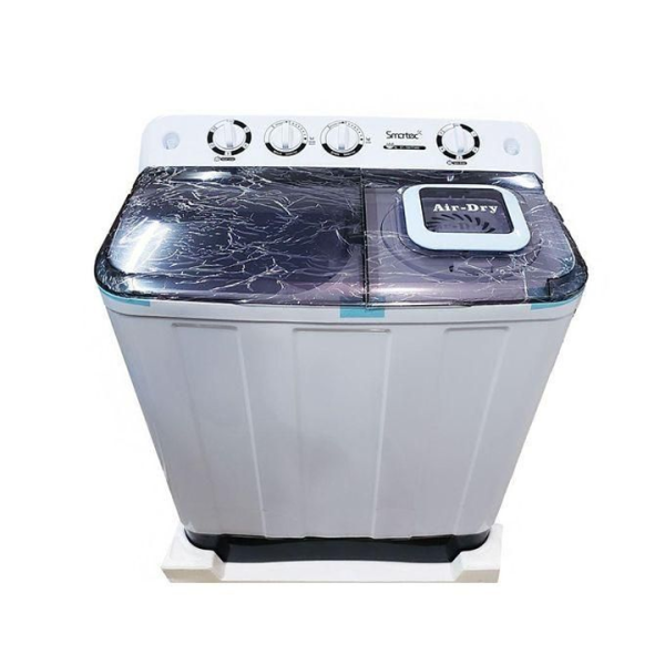 Smartec 7kg Semi-Automatic Twin Tub Washing Machine with Spin Dryer – White