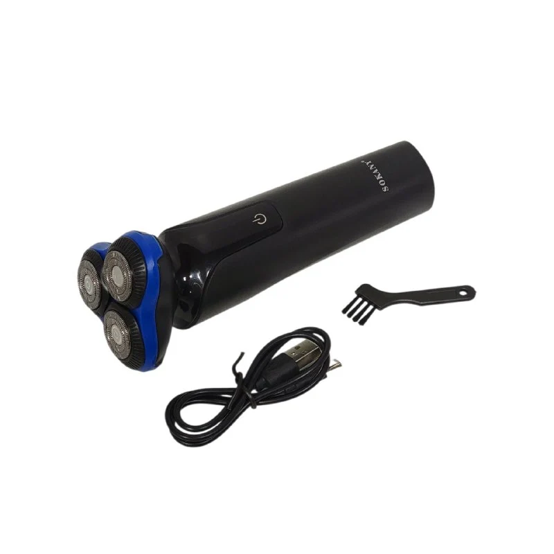 Sokany Men's Electric Shaver – 3 Head Rotary Razor with USB Charging