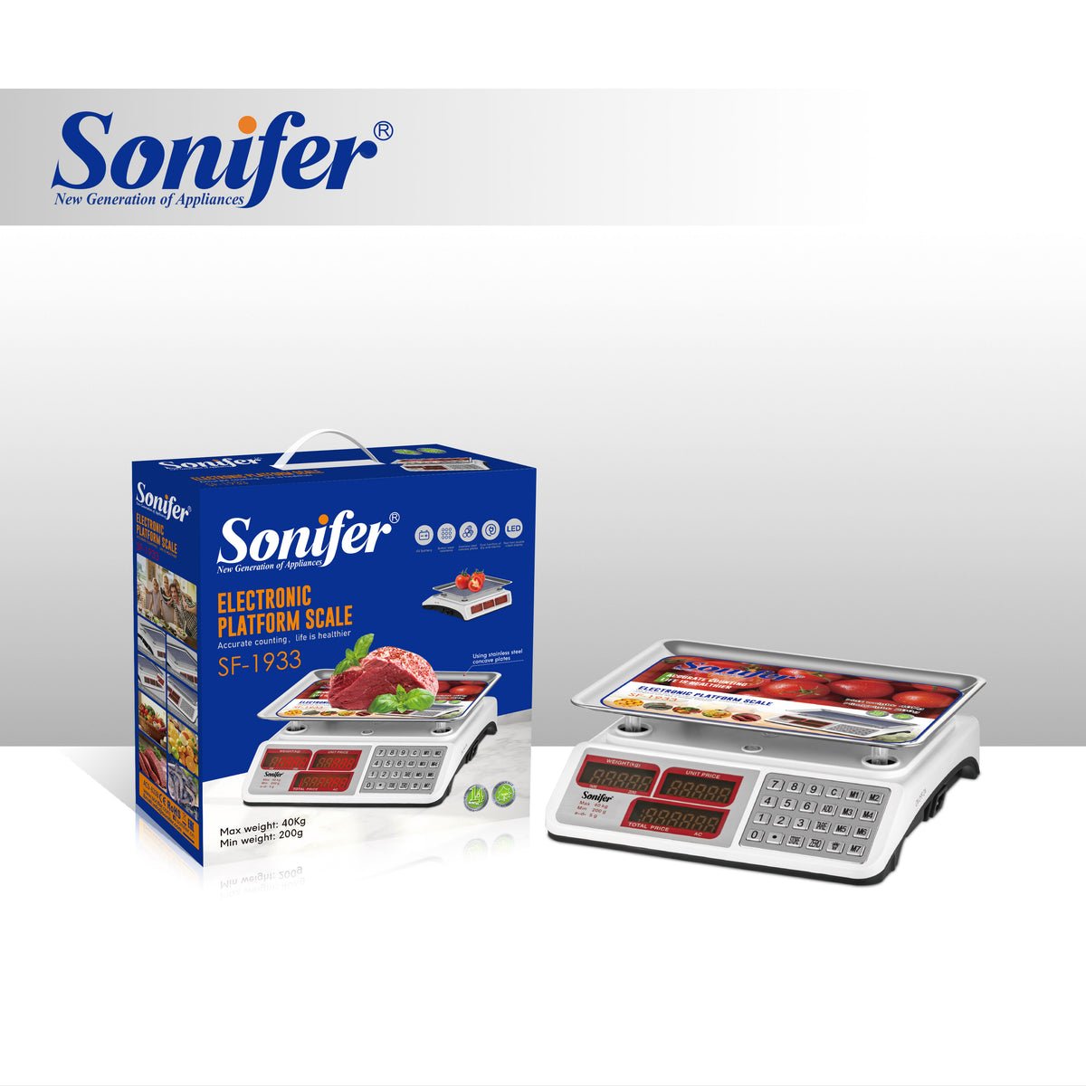 Sonifer 40kg Digital Platform Scale Commercial Scale SF-1933