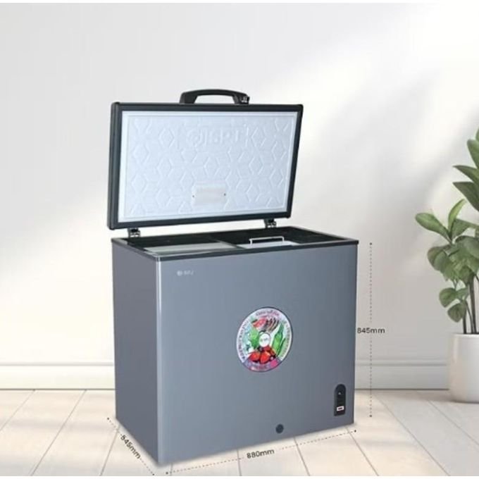 SPJ 400L Commercial Chest Freezer – Fast Freezing, Lockable Lid - Grey