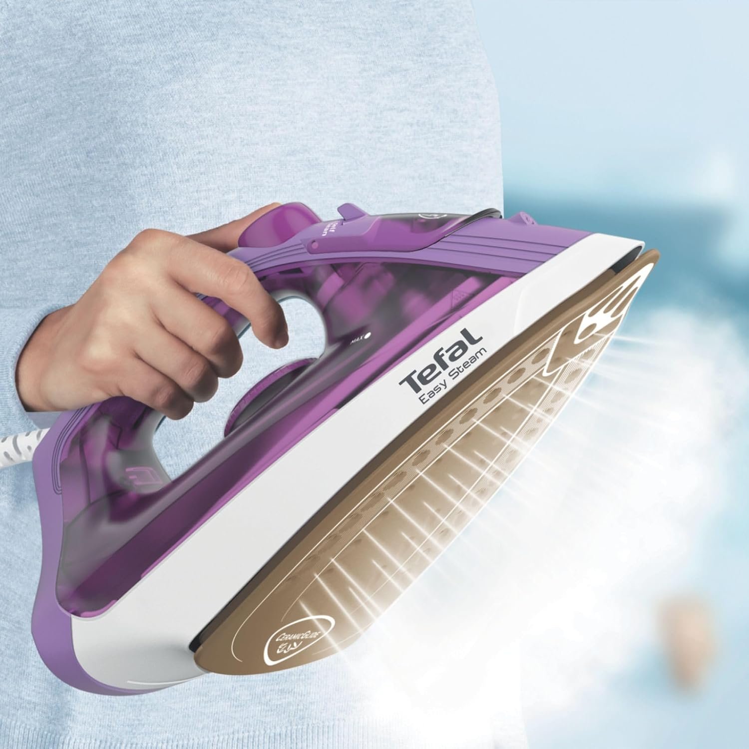 Tefal Easy Steam Iron – Purple – Steam Iron for Clothes & Garments