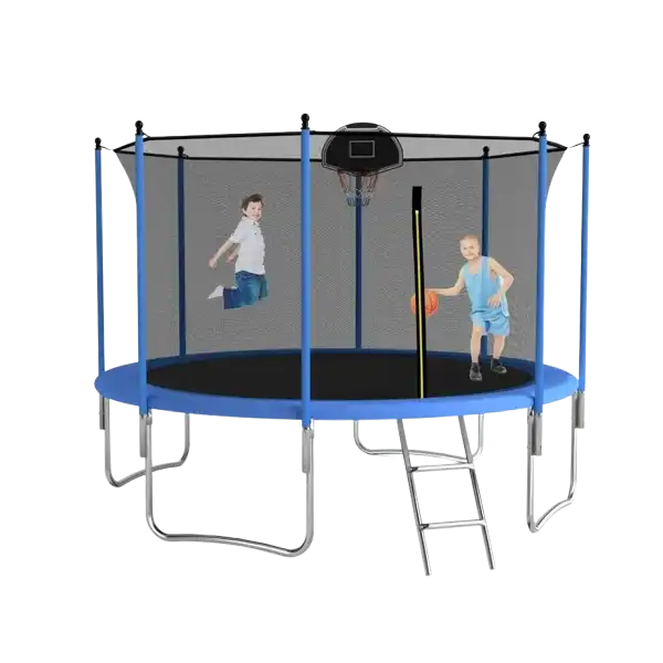 Trampoline for Kid Adult 10FT Outdoor Trampoline with Safety Enclosure Net ladder