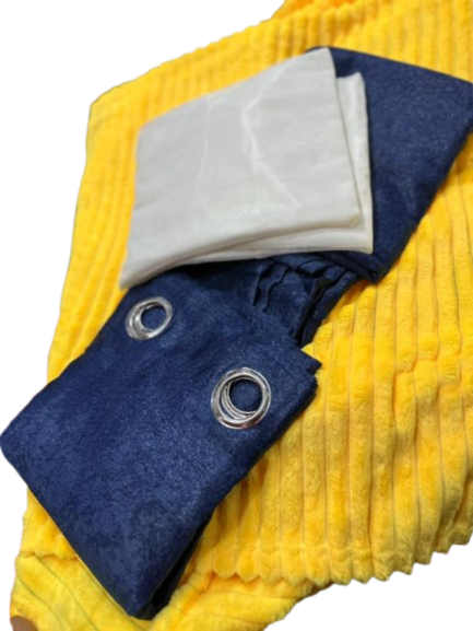 2 Pcs Curtain pieces 2 by 1.5m & 3m White Net - blue