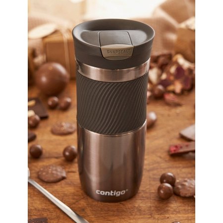 Contigo SNAPSEAL™ Travel Mug – Dark Stainless Steel, 470ml