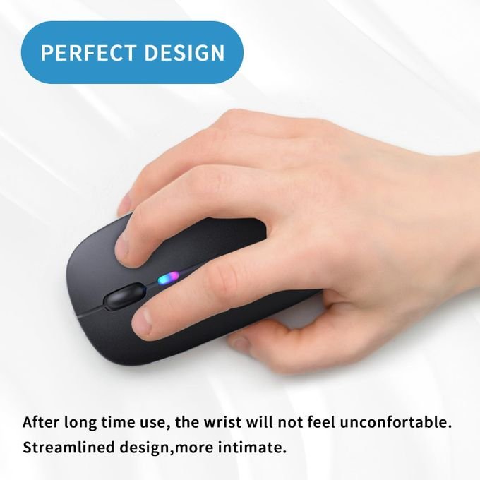 Silent Click Wireless Mouse – 2.4GHz Optical Computer Mouse for Laptop & PC