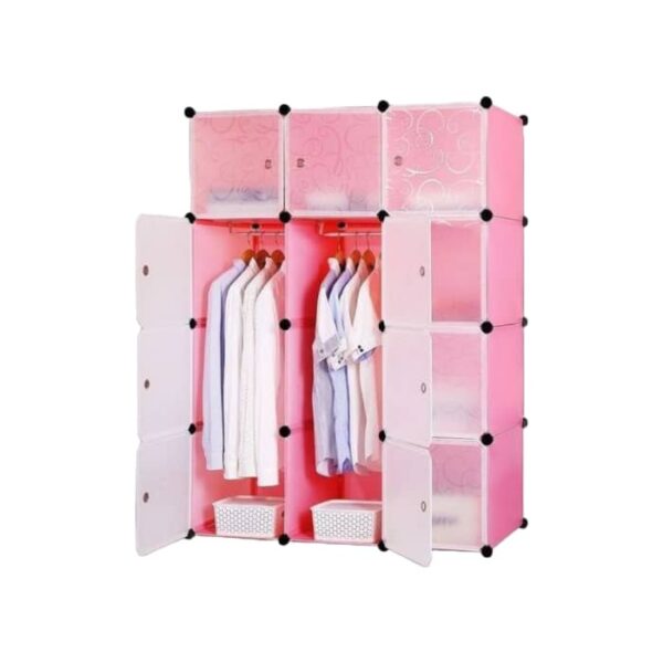 Pink Plastic Wardrobe 3Column