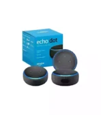 Amazon Echo Dot is a hands-free, voice-controlled device with a small built-in speaker—it can also connect to your speakers or headphones over Bluetooth or through a 3.5 mm audio cable to deliver stereo sound to the speakers you choose.